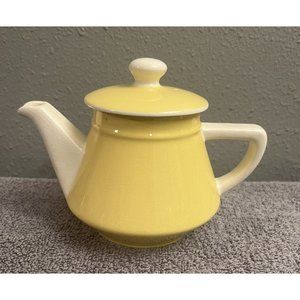 Vintage Villeroy & Boch Salam France Mettlach Tea Pot Coffee Maker Yellow White